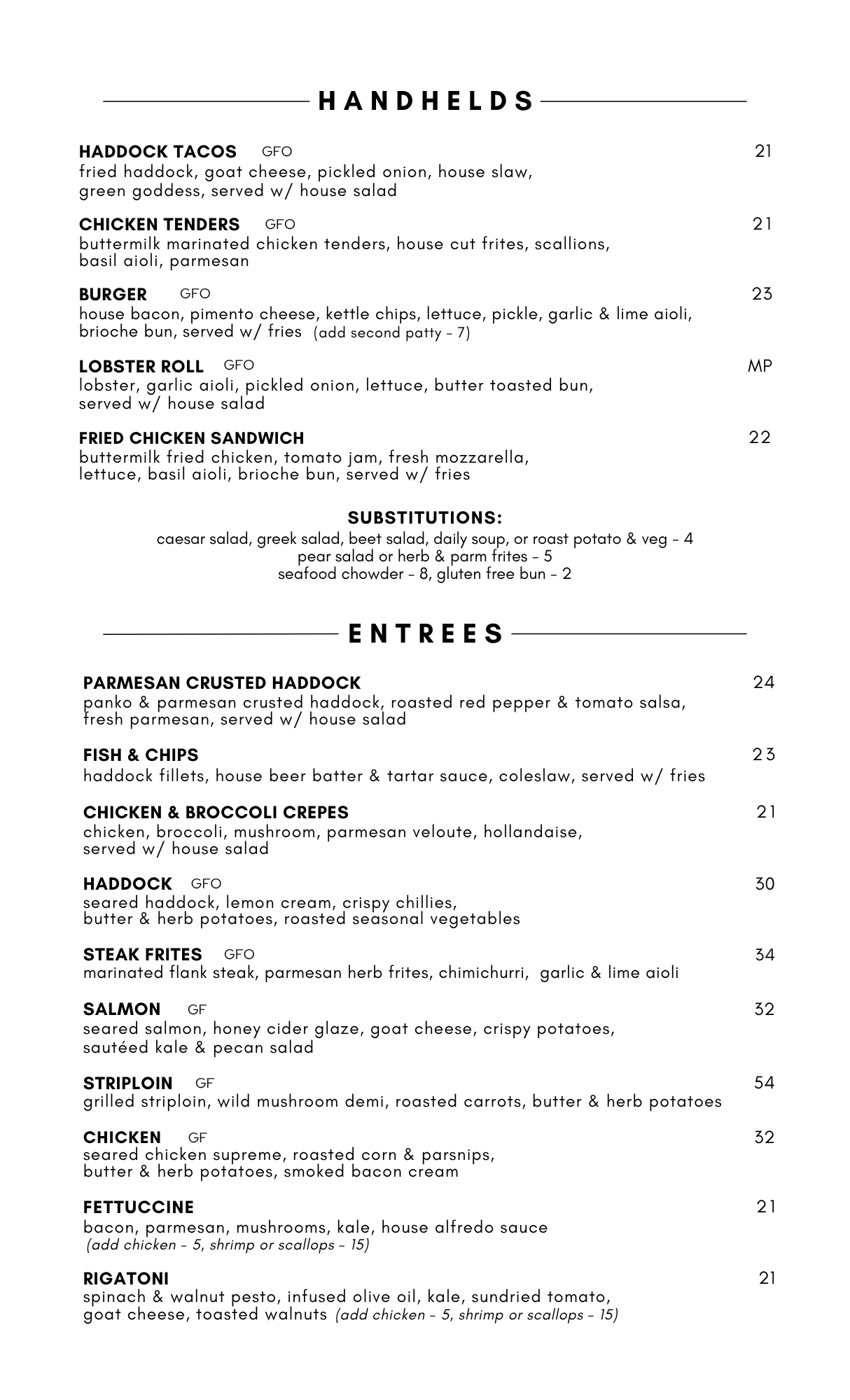 Entrees - June 23